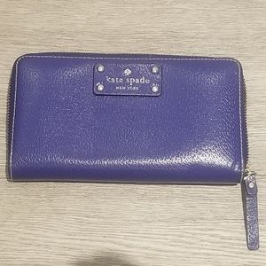 Kate Spade Large Accordion Wallet Indigo Colour
